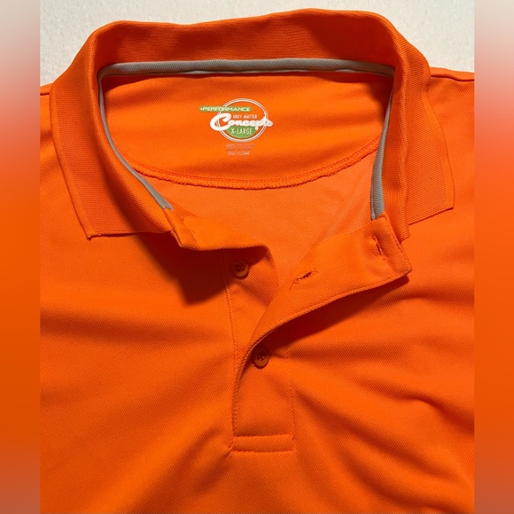 Grey Matter +Performance Concepts Orange Polo Collared Men’s Shirt Size XL - Picture 6 of 9